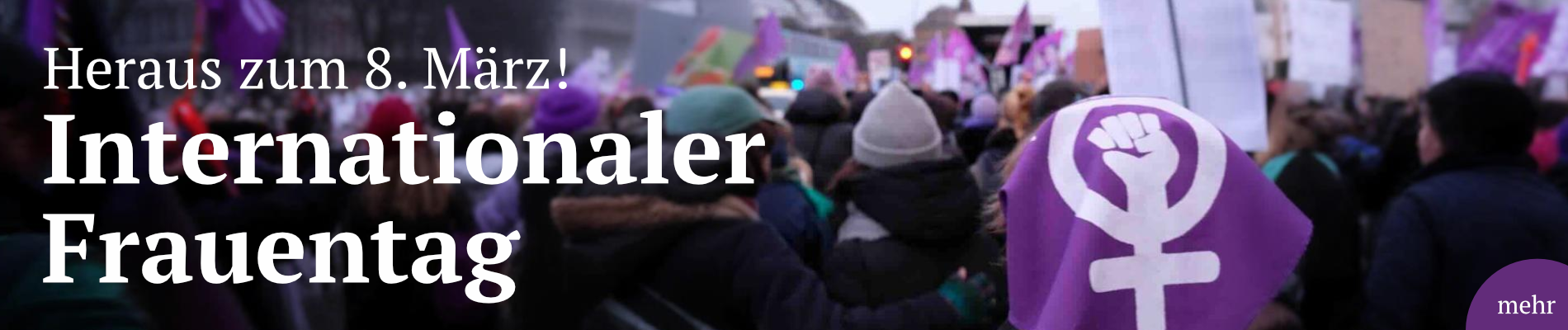 Banner 8. März Internationaler Frauentag 2028